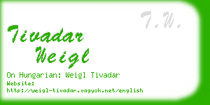 tivadar weigl business card